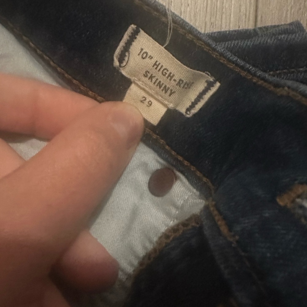 Madewell Dark Blue High-Rise Skinny Ankle Pants